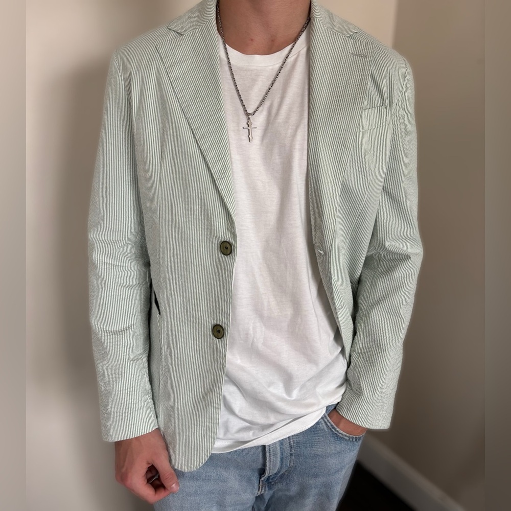 Men's Light Green Blazer